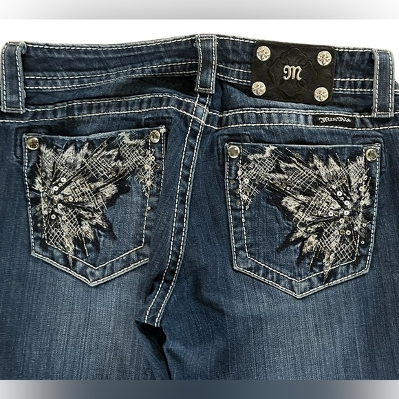 Miss Me Metallic Spiderweb Burst Boot Sz 28 - Picture 2 of 7